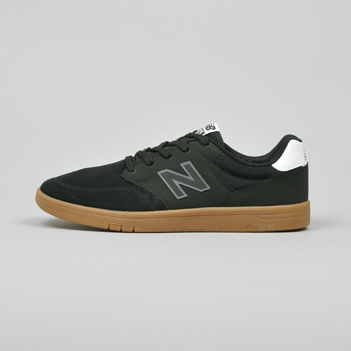 new balance black with gum sole